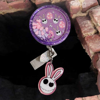 Interchangeable Badge Reel Charm: Jack The Bunny Shaker. Our Interchangeable Badge Reel Charms are made to be used with our Interchangeable Badge Reels.|63037