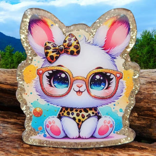 Phone/Kindle Grip: Cute Bunny with Glasses RSV|84612