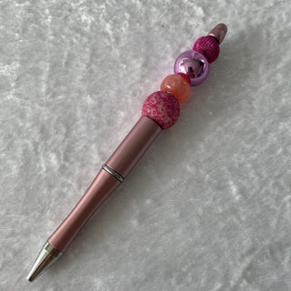 handmade beaded pen, pink RSV|156674