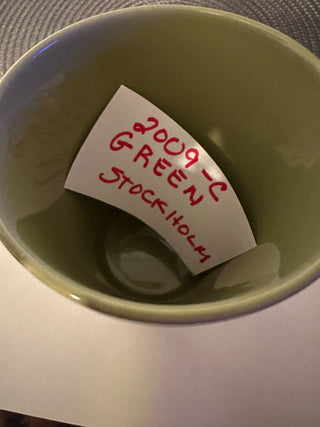 Mug Cup Starbucks Stockholm Green 2009 MTS