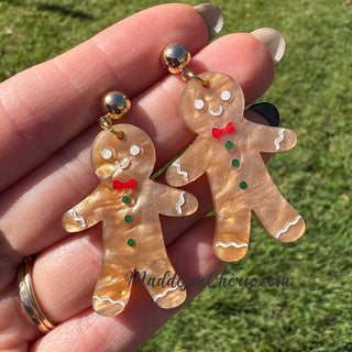Gingerbread Person Dangle Earrings MTS|128774
