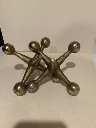 Vntg metal brass Jacks bookend set MTS|133492