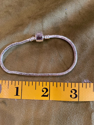 Silver Snake Chain w/ Barrel Clasp  Bracelet (new)|49888