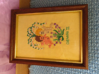 Gemini Needlepoint framed picture MTS|80958
