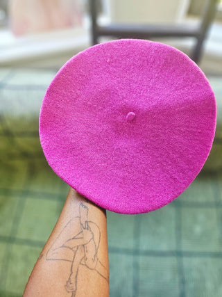 Vtg Raspberry Beret - OSFM - MTS|119449