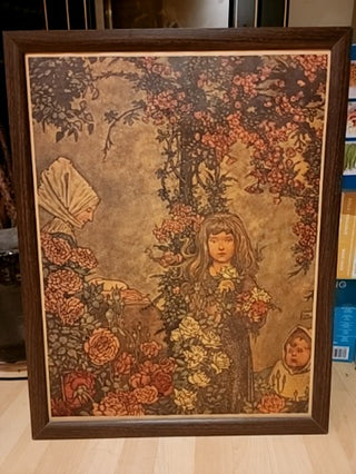 Vtg Framed Print Peasant's Wife