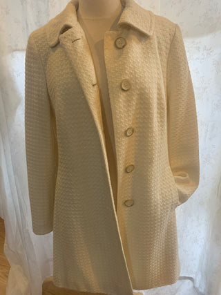 Ann Taylor cream coat sz 12  MTS|127930