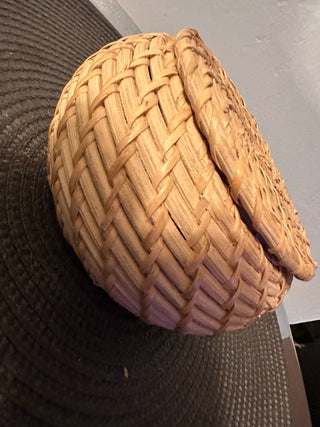 Basket 5.5inch natural round w/lid MTS|131315