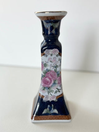 Chinoiserie Blue floral vintage candle holder RSV