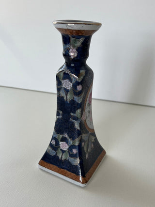 Chinoiserie Blue floral vintage candle holder RSV