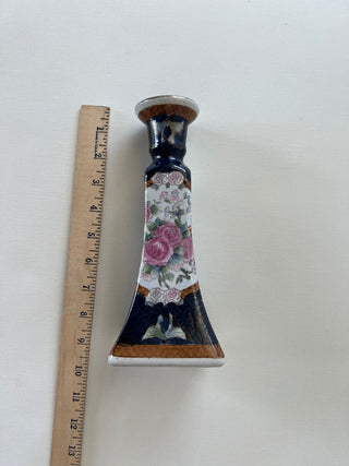 Chinoiserie Blue floral vintage candle holder RSV
