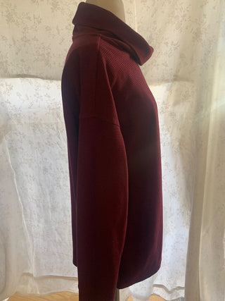 Lands End red sweater funnel neck MTS|131027