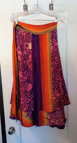 MW Purple Silk Reversible Skirt MTS|88200