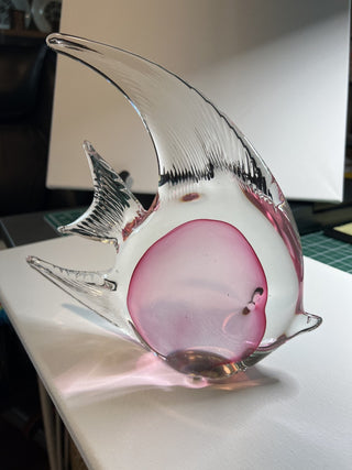 Pink Art Glass Angelfish|53379