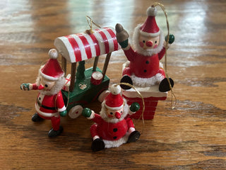 Wooden Santas, Set of 3    MTS|131743