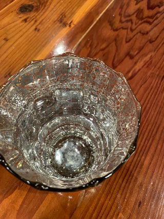 Silver Speckled Vase/Candle Holder ~MTS|111387