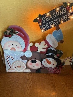 #2618 Santa & Friends Lighted Sign RSV|134161