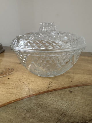 AJ - Small Clear Glass Covered Bowl MTS|79364