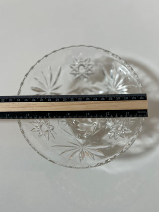 Starburst glass footed bowl|58719