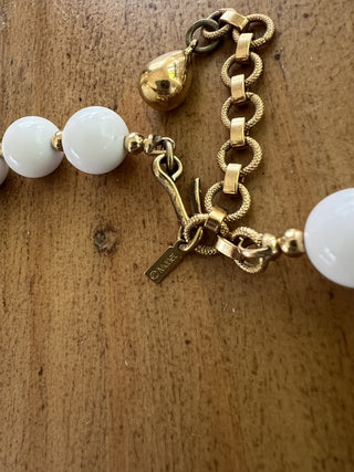 White 80s Monet Choker Necklace MTS|90730