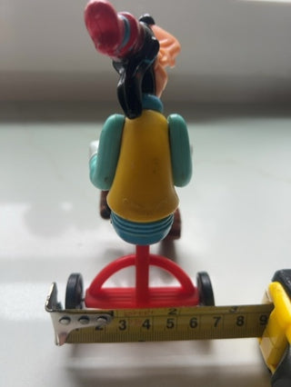 1977 Vintage Goofy on Tricycle Disney Gabriel Industries Bicycle Toy