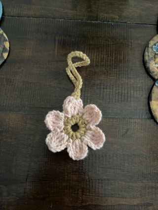 Soft Pink Flower Bag Charm