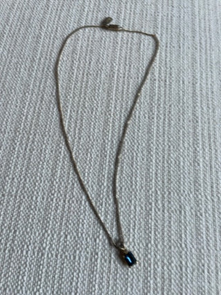 Vintage style blue stone goldtone 1928 necklace