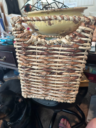 Seagrass Rectangular basket 12"t, 10.5"L, 10.5"W RCD|101967