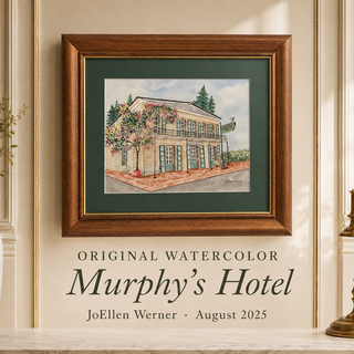 Original Watercolor Painting | "Murphy's Hotel" by JoEllen Werner | Framed Signed Artwork