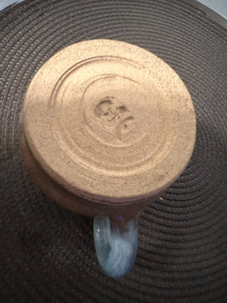 Mug Cup Clay Blue Handle MTS|128704