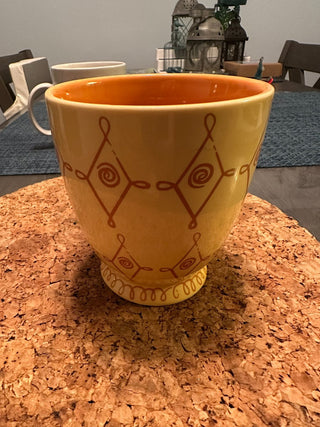 Starbucks 2004 Yellow 12oz Geometric Mug MTS