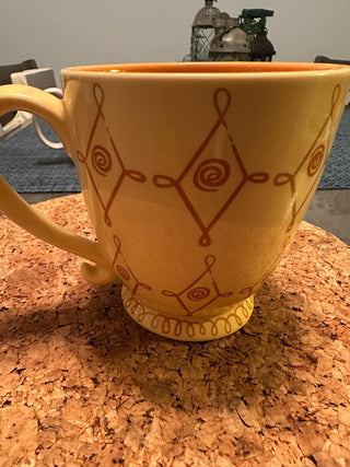 Starbucks 2004 Yellow 12oz Geometric Mug MTS