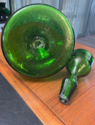 Italian MCM Green Glass Decanter-RSV|86477