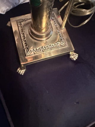 Vintage Brass Orient Express Table Lamp Clawfoot Base #47 VV MTS