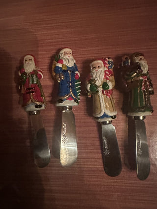 4 Christopher Radko Santa clause Cheese Spreader Santa's #47 , 62 VV MTS|95581