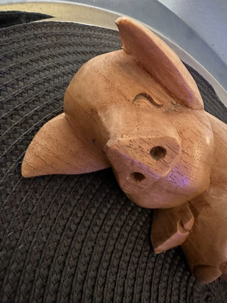 Pig Sow Wood Handcarved MTS|138428