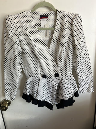 12F VTG Hearts Polka Dot Peplum 7/8 MTS|65157