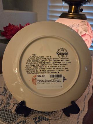 Norman Rockwell "Shadow Artist" Collector's Plate, RCD|144885