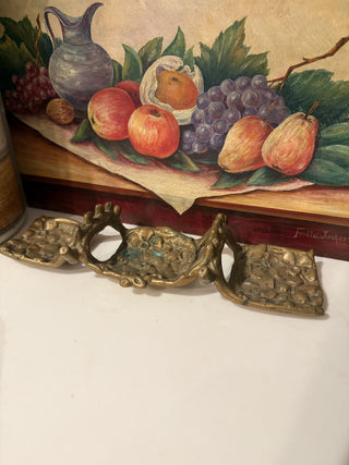 Antique Heavy Brass Floral Decorative Hardware (wtwf)|107915