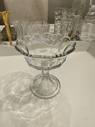 Fostoria Clear Glass Footed Compote