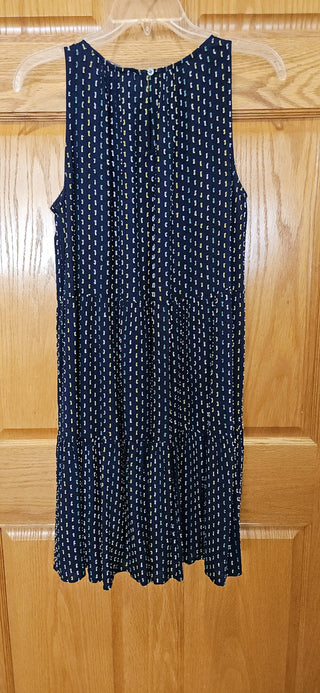 Dress, Navy & specked, Loft brand, sz xs, sleevless, RSV|104014