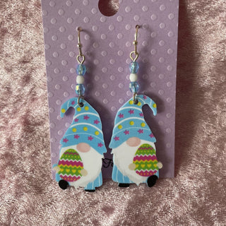 Easter blue gnome earrings RSV