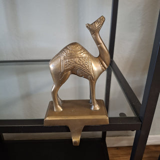 Vintage Brass Camel Stocking Holder MTS|124218