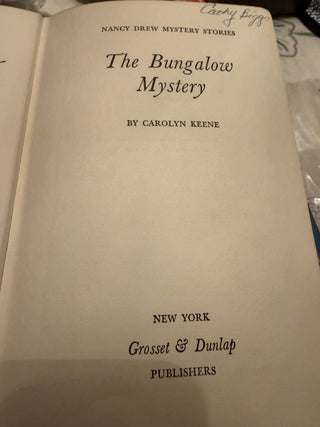 Vintage The Bungalow Mystery Nancy Drew Stories Carolyn Keene  Grosset & Dunlap #47 VV MTS