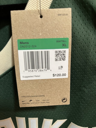 NEW Men’s Sz XL Milwaukee Bucks Middleton Jersey #22 Nike Authentic NBA RCD|117319