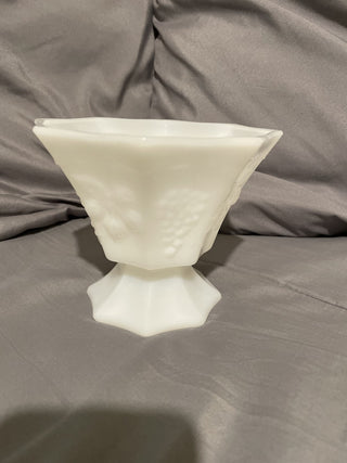 Milk Glass Pedestal Bowl RCD|48133
