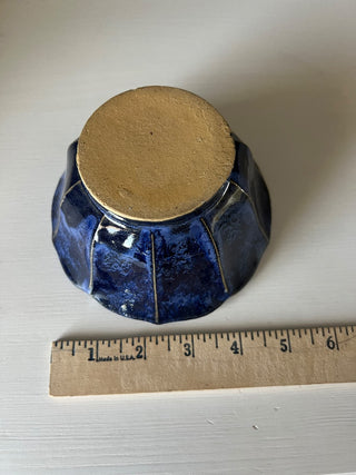 Small blue pottery bowl RSV|101218