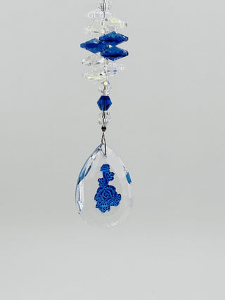 Handmade Royal Blue Rose Suncatcher|76343
