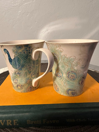Mug SET 2 Peacock Garden 4.25" MUG MTS