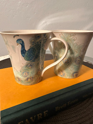 Mug SET 2 Peacock Garden 4.25" MUG MTS
